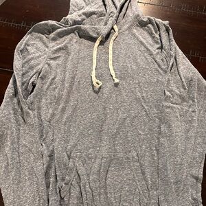 American Eagle Outfitters Gray Marled Crewneck Hoodie Sweater